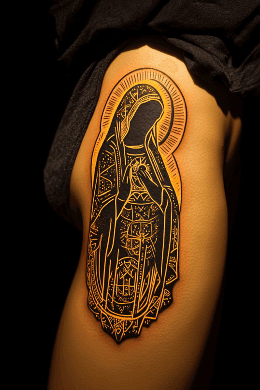 22+ Unique Virgin Mary Tattoo Ideas to Honor Faith